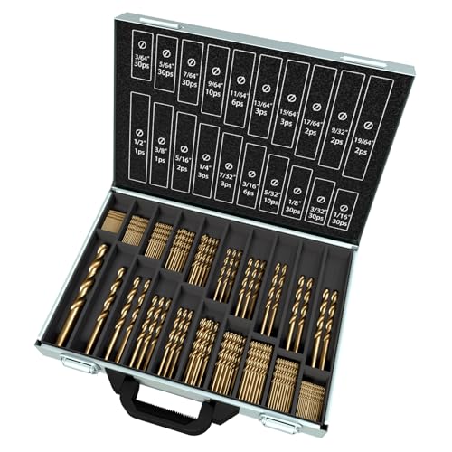 234Pcs(3/64"-1/2") Cobalt Drill Bit Set M35 HSS Jobber Length