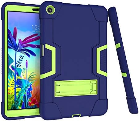 Koolbei Case for LG G Pad 5 10.1" Case 2019,Heavy-Duty Drop-Proof and Shock-Resistant Rugged Hybrid case with Built-in Stand, for LG G Pad 5 10.1 inch FHD Tablet 2019 (Navy Blue+Green)