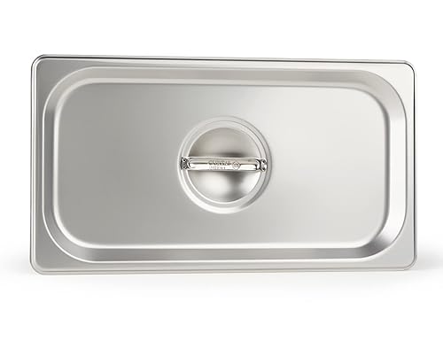 Vista 48 de CURTA Paquete de 6 sartenes antiatascos para hotel, tamaño 1/6 de 6 pulgadas de profundidad, bandeja comercial NSF de acero inoxidable 18/8