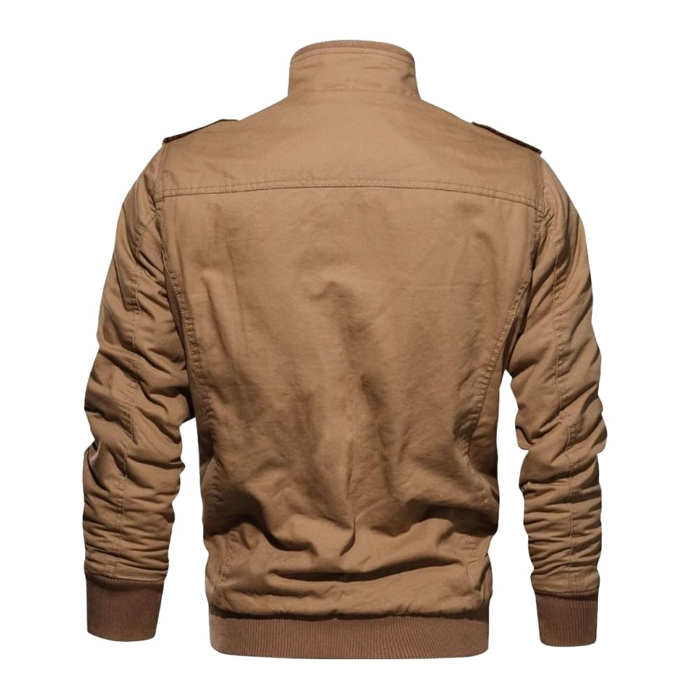 Veste Homme Polaire Vestes Cargo Hiver Chaud Blousons Homme Zippée Blouson Militaire Manteaux Coupe Vent Avec Poches