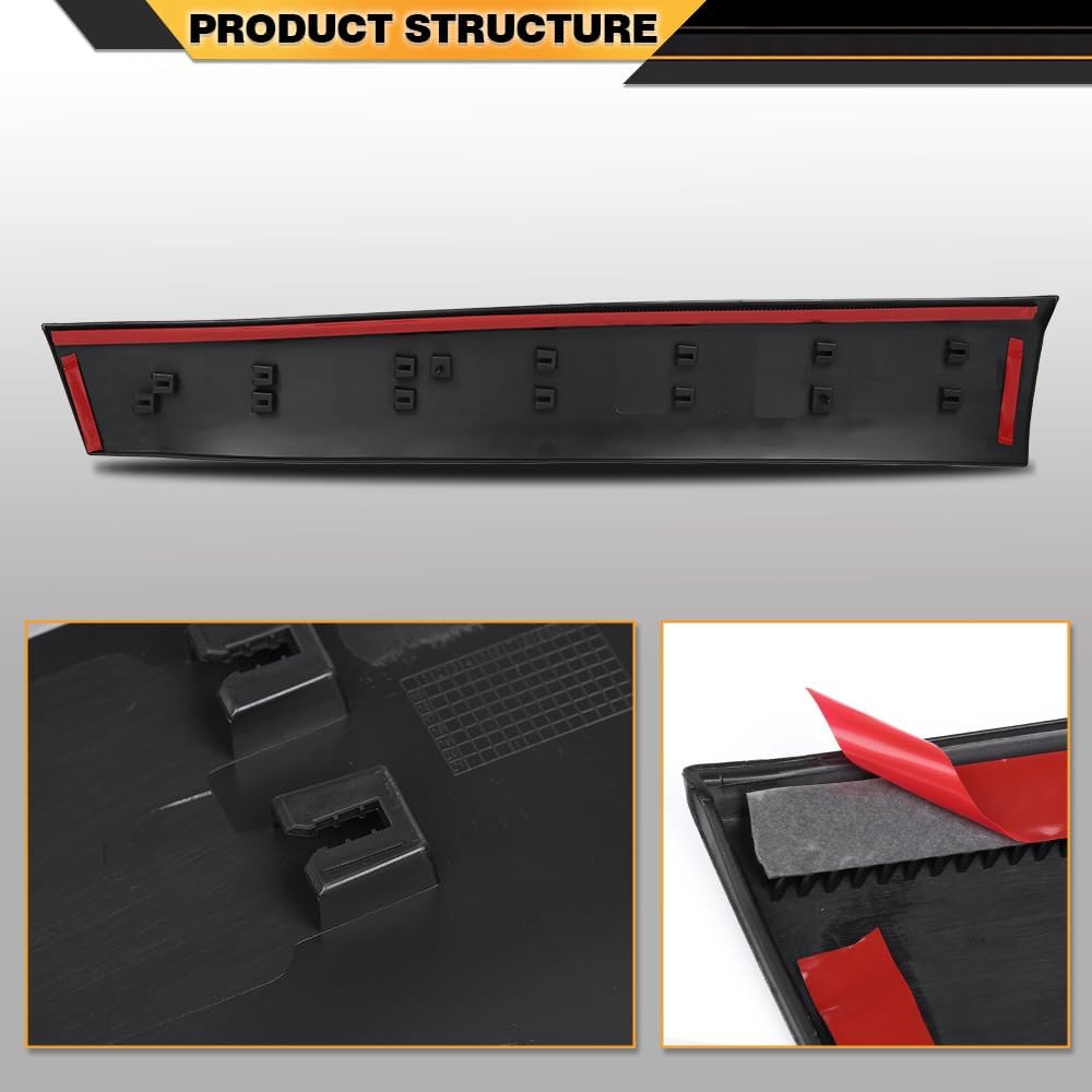 CNNELL Lower Door Molding Compatible with Jeep Cherokee 2014-2018 Replace# 6VX66RXFAC, 6VX66RXFAB, 1YW32RXFAB Door Garnish Front Right Passenger Side