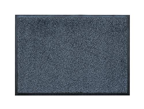 KLEEN-TEX Iron-Horse Washable Commercial-Grade Entrance Mat, Granite Gray 4x6 Industrial Floor Mat with Kleated Back