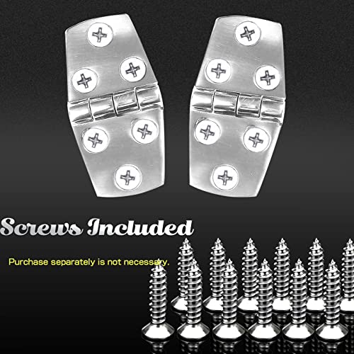 Amysports Marine Mount Door Hinges Steel Stainless Hatch Boat Hinge Hardware Heavy Duty Boat Hinge Deck Cabinet Sus316 1.51 Inch X 3.0 Inch 2Pcs #TOP5