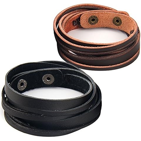 Chic Exquise Designs Leather Cuff Bracelet Set Cover