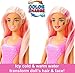 Barbie Pop Reveal Doll & Accessories, Strawberry Lemonade Scent with Pink Hair, 8 Surprises Include Slime & Squishy Puppy