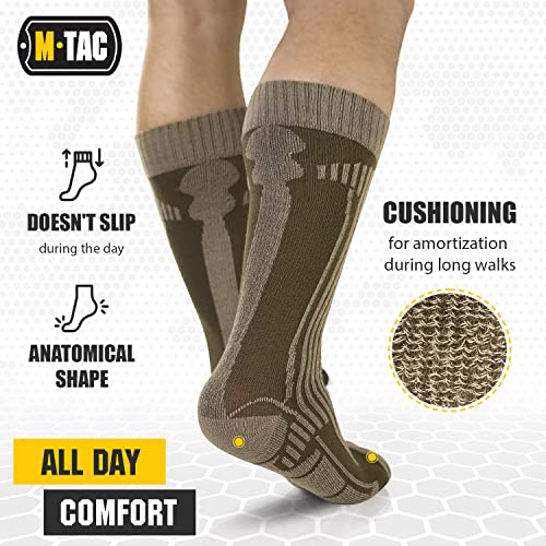 M-Tac Military Mid Calf Boot Socks 2 Pack - Wick Dry Men Coolmax Ribtop Nylon Army Combat Socks (Ocp, M) #TOP4