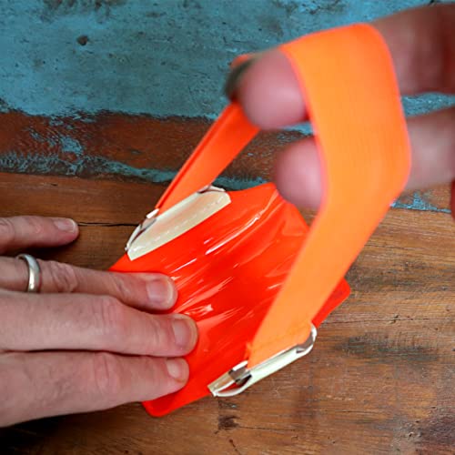 Arm Badge Holder, Reflective Orange With Glow-In-The-Dark Tabs And Adjustable Arm Band By Specialist Id, Sold Individually #TOP4