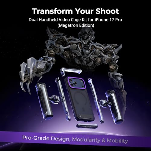 SmallRig Megatron Edition Dual Handheld Video Cage Kit for iPhone 17 Pro, Wireless Control Handle, Quick Release, Filmmaking & Live Streaming Kit with Case, Rotatable Handles, Lens Backplate-5585 by SMALLRIG - Image 2