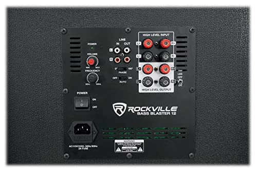 Rockville Bass Blaster 12 12" 800W Powered Home Audio Subwoofer Theater Sub #TOP5