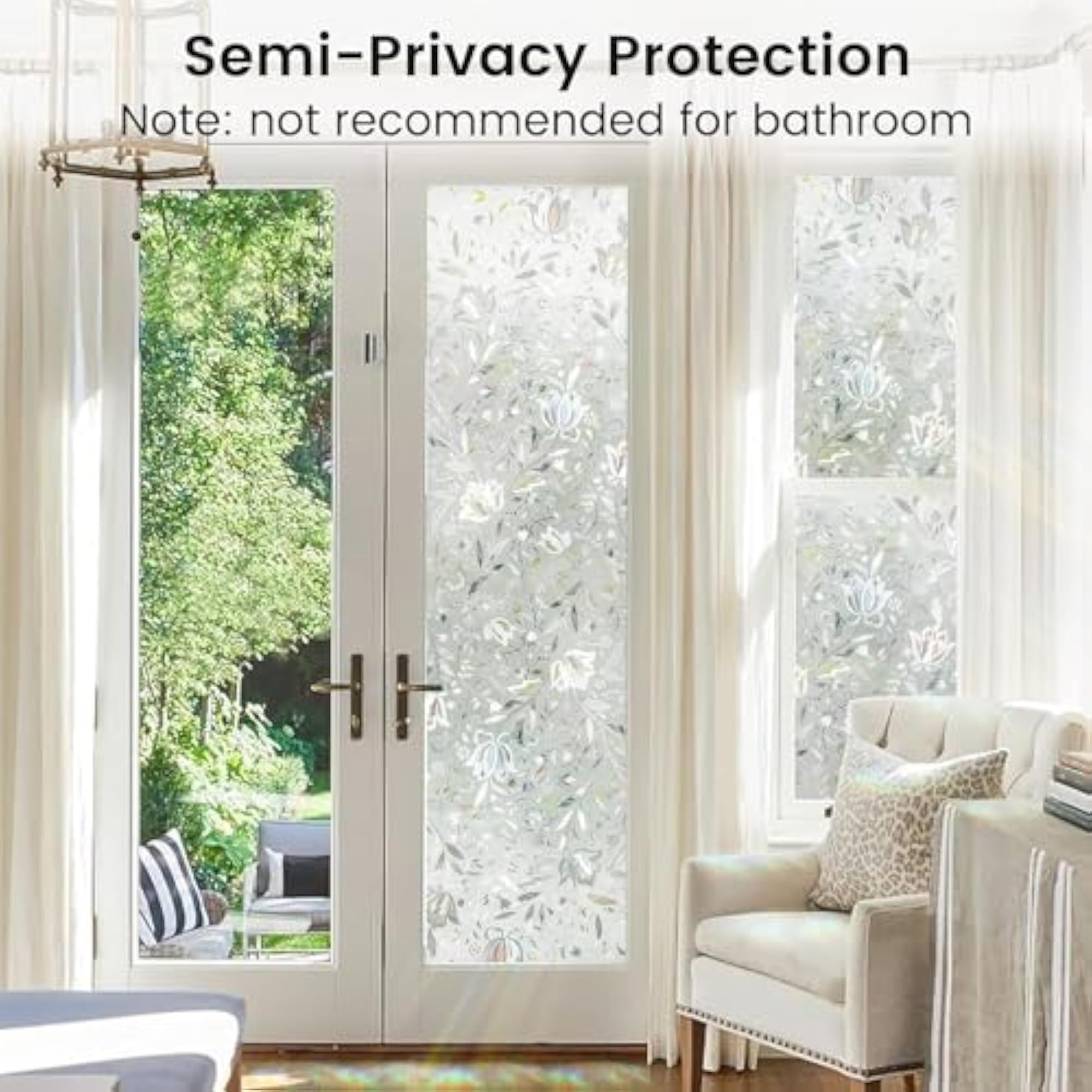 Window Privacy Film - Bamboo Frosted Glass Films