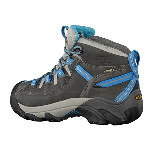 Keen Utility Women's Targhee 2 Mid Height Waterproof Hiking Boots, Gargoyle/Caribbean Sea, 7 #TOP2