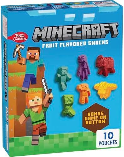 Minecraft Fruit Flavored Snacks, 8 oz, 10 Pouches