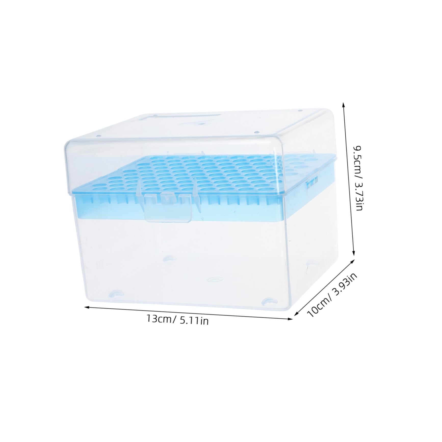 CIYODO 100holes Position Pipette Tips Storage Box Rectangular for Easy Insertion and Removal Portable and Handheld for Pipettors