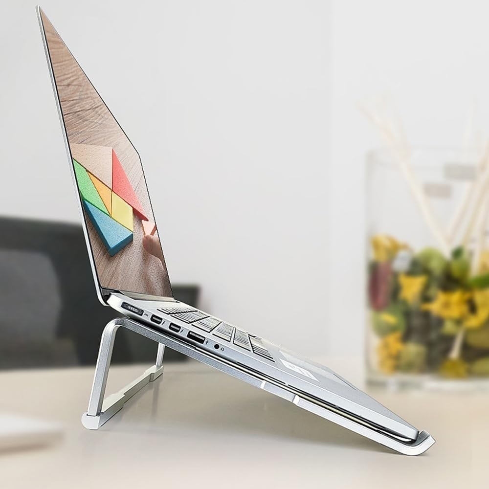 Podstawka pod laptopa, Silver Aluminum Laptop Stand for 12-17" Detachable & Portable Akcesoria do laptopów