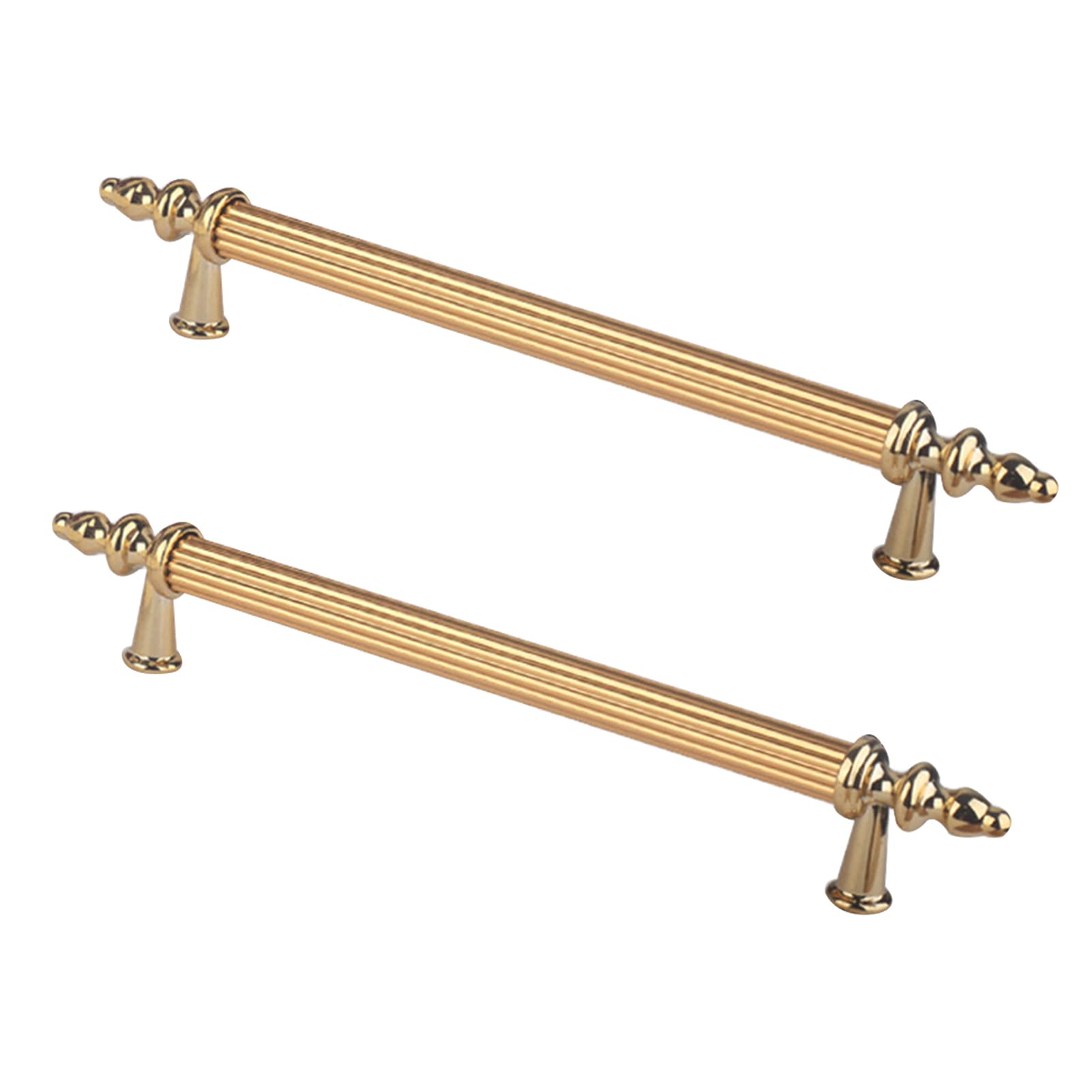 Jiaolun123 Gold 2 Pieces Wardrobe Handle Cabinet Pulls Door Handle Aluminum Closet Handle Dressing Table Handle Drawer Handle Gloves Cabinet Knobs Door Levers (Hole Distance 96Mm)
