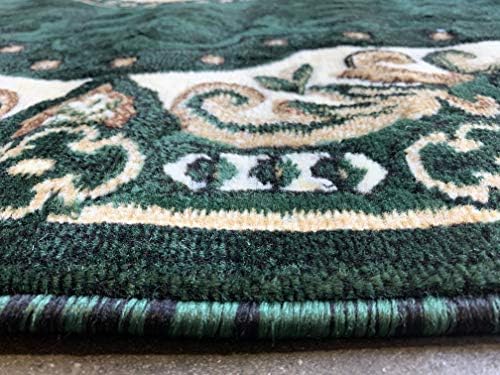 Miniatura 5 de Carpet King Alfombra tradicional oriental cazador, verde oscuro, negro, marrón, persa, americana, diseño 101 (5 pies 2 pulgadas x 7 pies 3 pulgadas)