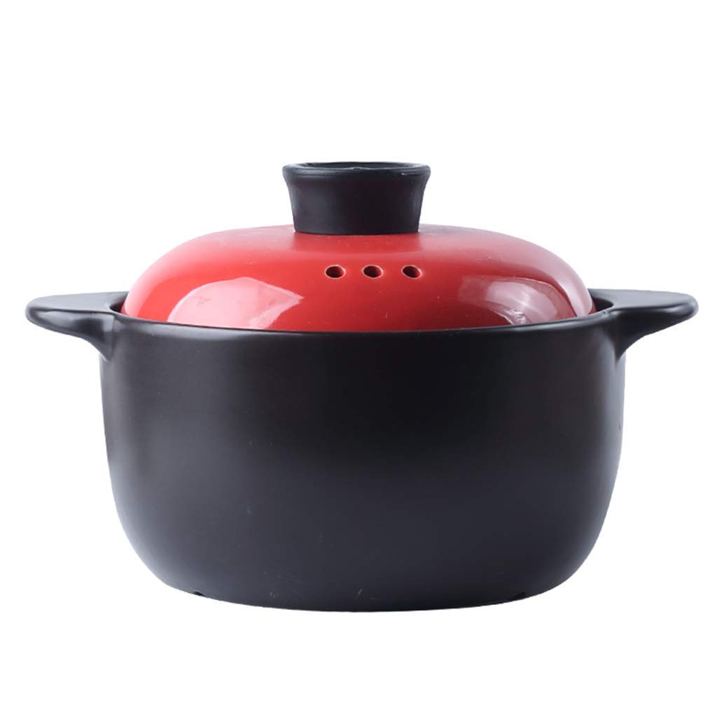 METTEOR Round Ceramic Casserole Clay Pot With Lid Heat-resistant Hot Earthen Double Handle Cookware For Stew Soup C 27 15.3 Cm