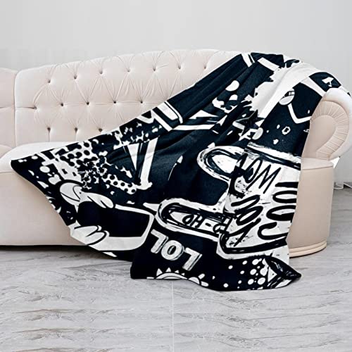 Couverture polaire grunge monster en microfibre légère pour canapé - 5