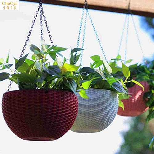 DJYdzsw Blumentopf Mehrfarbig Hängekorb Kunststoff Garten Blumentopf