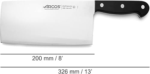 Vista 210 de Arcos Juego de Cuchillos 2 Piezas - Acero Inoxidable Nitrum y Hoja mm. 12.80 oz. Cuchillo de Cocina Profesional para Cocinar Mango Ergonómico