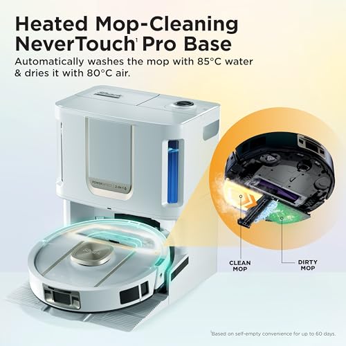 Shark Thermacharged Powerdetect Wet & Dry Robot Vacuum, Dirt Detect, Floor Detect, Hands-Free Cleaning, Edge Detect, Neverstuck Technology, 3 Hours Non-Stop Cleaning AV2920XEUKWH - 2