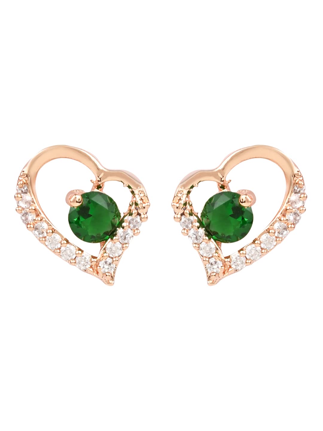 I Jewels Stylish Latest Fashion Rose Gold-Plated Heart Shaped Stud Earrings for Women (E2972G) (B0BFXKY823) Amazon Price History, Amazon Price Tracker