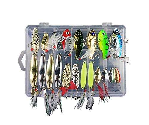 Leurres de pêche kit universel assortiment mixte avec boîte portable pour carnassiers
