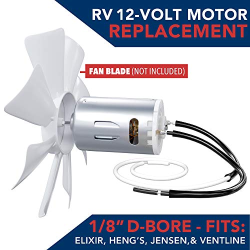 RV Vent Fan Motor Replacement – Compatible with Ventline Ventadome BVD0218-00, BVD0218-03, BVD0218-01 – 12V DC Motor for Camper, Trailer, RV Roof Vent Exhaust Fans - Thumbnail 6