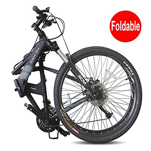 GJZM Mountainbike Mountainbikes, 26-Zoll-27-Gang-Hardtail-Mountainbike, klappbares rutschfeste Aluminiumrahmen-Fahrrad, Kinder-All-Terrain-Mountainbike für Erwachsene, Blau – Bild 4