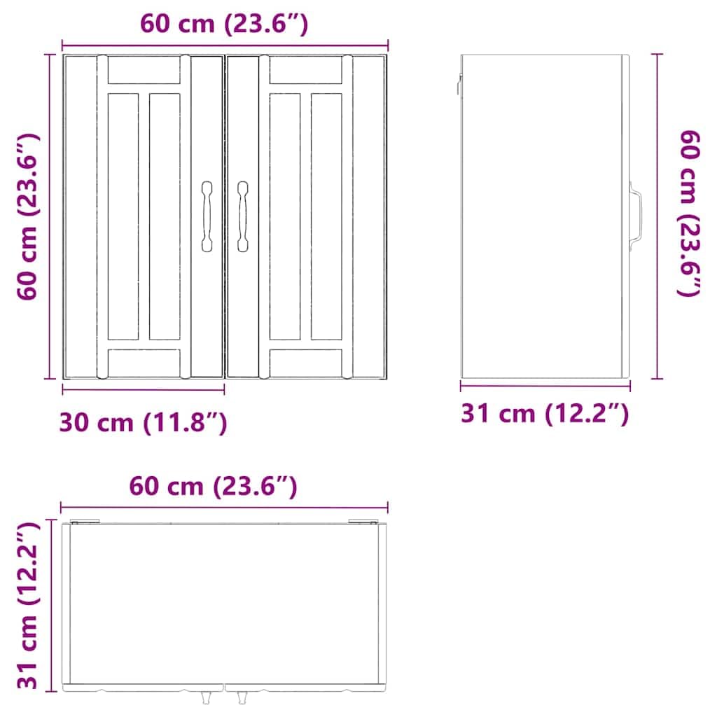 vidaXL Armario de Pared de Cocina Lucca Blanca de Alto Brillo, Unidad de Pared de Cocina, gabinete para Pared de Cocina, gabinetes de Pared con Puertas