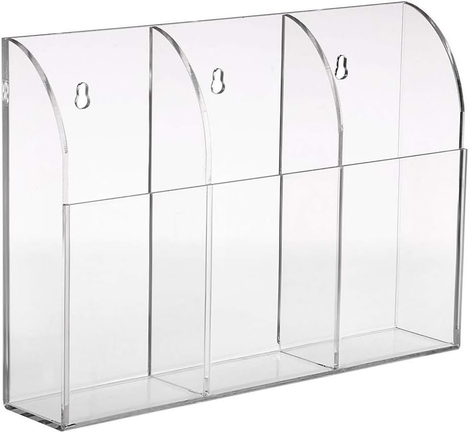 Remote Holder Wall Mounted, Acrylic Remote Control Holder Wall Mounted, Storage Caddy Container Pencil Holder, Office Supplies Accessories, for Air Conditioner, TV box