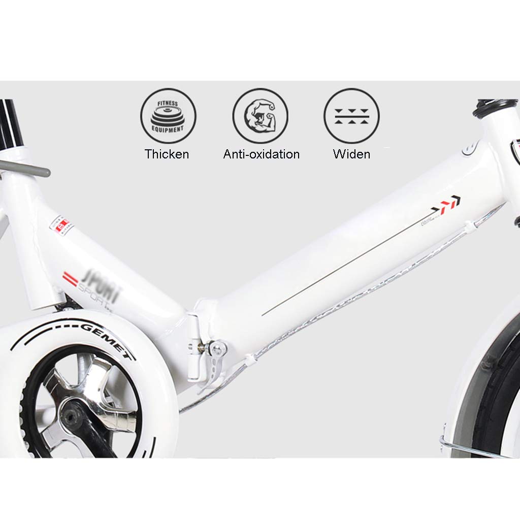 ZDXC Bicicletas Plegables, Mini Bicicleta Portátil para Estudiantes de 16 Pulgadas / 20 Pulgadas para Hombres y Mujeres, Bicicleta Informal Liviana, Bicicleta con Doble Amortiguación de Frenos