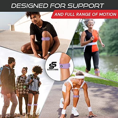 Image of Sleeve Stars Patellar Tendon Support Strap Osgood Schlatter Band Knee Brace for Kids, Youth, Women & Men w / 3 Lengths, Swedish Brand Patella Tendon Knee Strap for Arthritis, Tendonitis & Pain (Light
