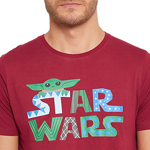 Image of Star Wars Maroon Character Print Mens T-Shirt - (STWRMCT002.13)