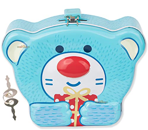 Image of Zest 4 Toyz Money Bank for Kids Metal Piggy Bank with Lock N Key Money Saving Box Gullak Money Box Coin Bank Kids Cash Box Return Gifts