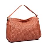 Abbacino Bowling-Tasche aus geflochtenem Leder, orange,