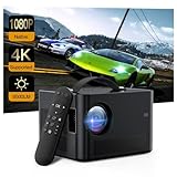Ikismet 5G WiFi Bluetooth Smart Proyector, Android TV 10.0 4k Proyector, 9500l Full HD 1080p Portatil Proyector Soporte...