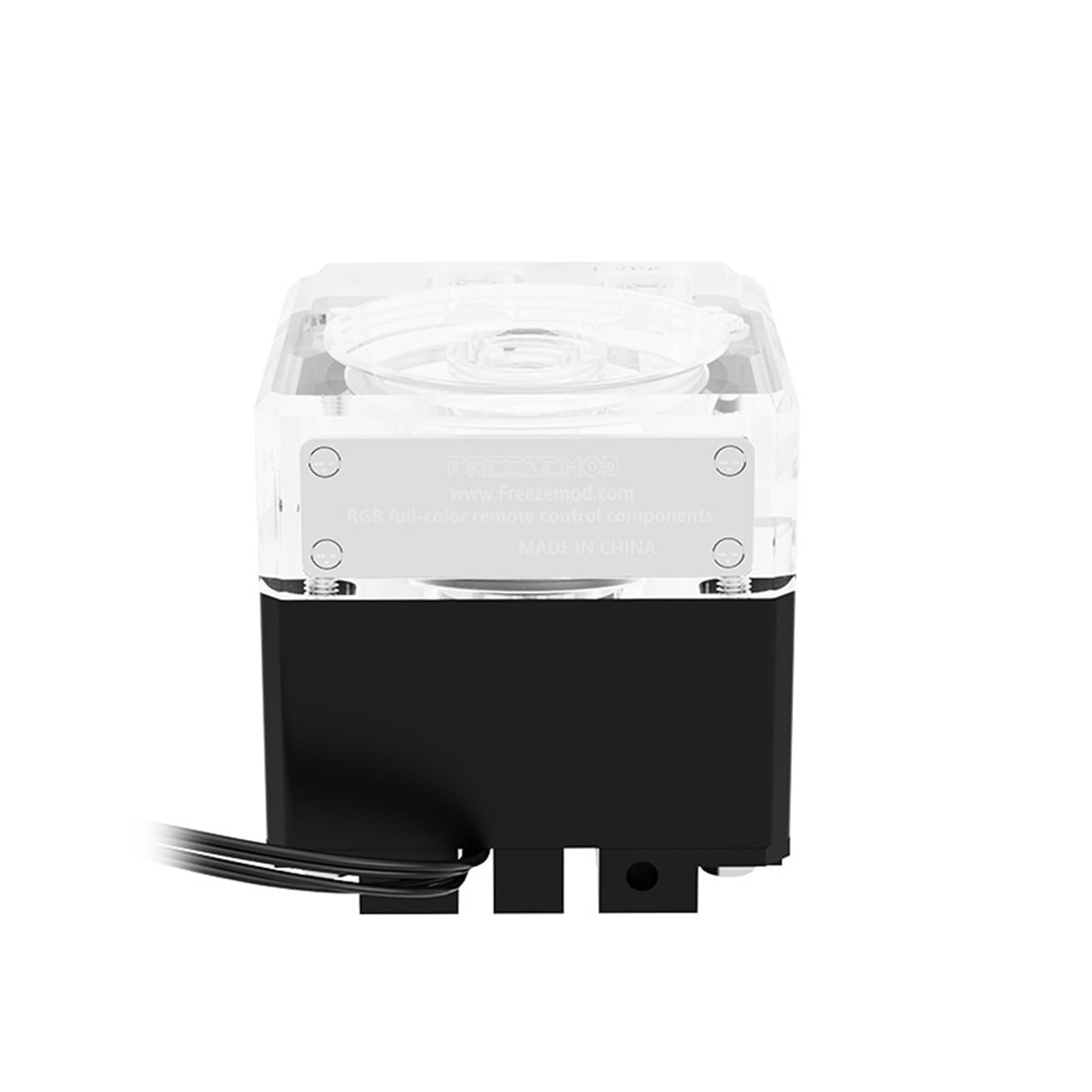 Komputer chłodzący PC pompa wyciszająca PWM inteligentny przepływ 800 l/h VA czujnik temperatury światło RGB. PU-FS6M-P (ręczny klawisz Ctrl, 5 V RGB, srebrny)