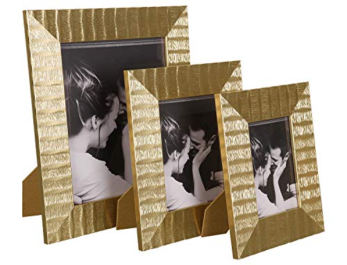 Artbyhannah 5X7 Inch 4 Pack Ornate Gold Picture Frames Set With High Definition Glass For Table Top Display And Wall Mount Photo Frame For Wedding Or Home Decoration #TOP5