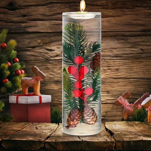 Tallos de bayas rojas navideñas ideales para centros de mesa y jarrones de salón 7