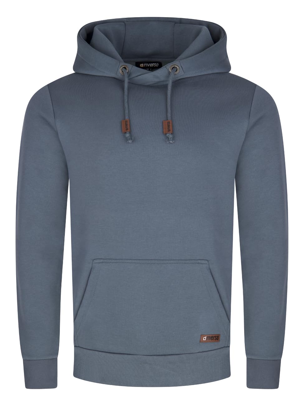 riverso RIVJulian Men's Regular Fit Hoodie Pullover Cross-Over Collar Red Blue Beige Black Green Grey S M L XL 2XL 3XL 4XL 5XL, Turpid Blue, L