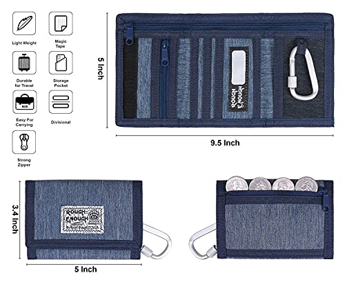 Rough Enough Mens Kids Wallet For Teen Boys In Classic Cool Denim Blue #TOP3