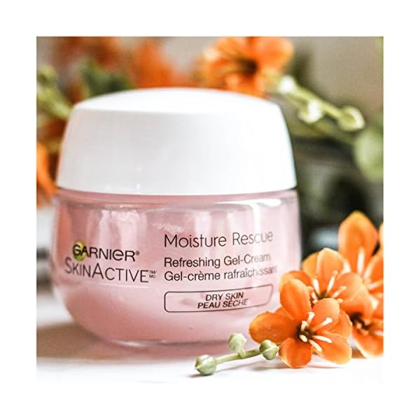Garnier-SkinActive-Moisture-Rescue-Face-Moisturizer-Dry-Skin-17-oz Garnier SkinActive Moisture Rescue Refreshing Gel-Cream for Dry Skin, Oil-Free, 1.7 Oz (50g), 1 Count (Packaging May Vary)