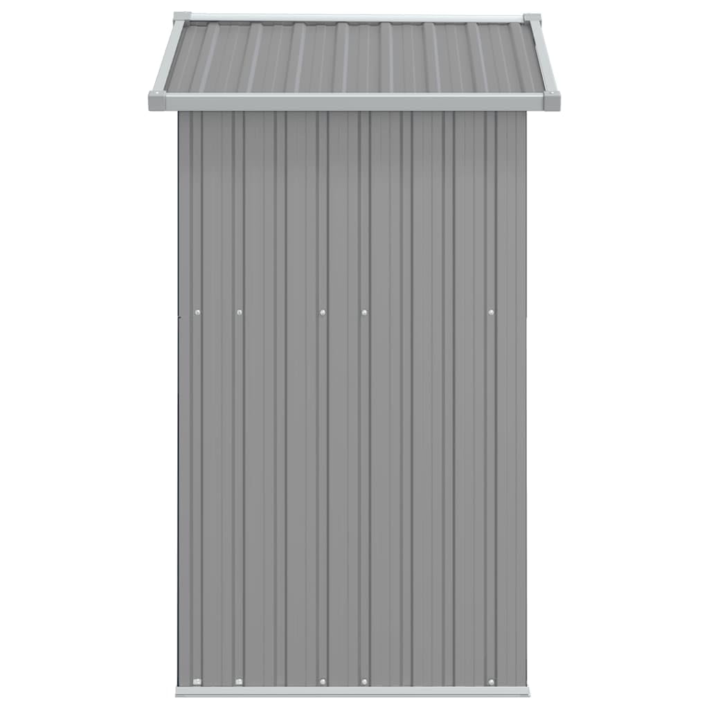 vidaXL Capanno da Giardino Grigio 126x97,5x177 cm Acciaio Zincato