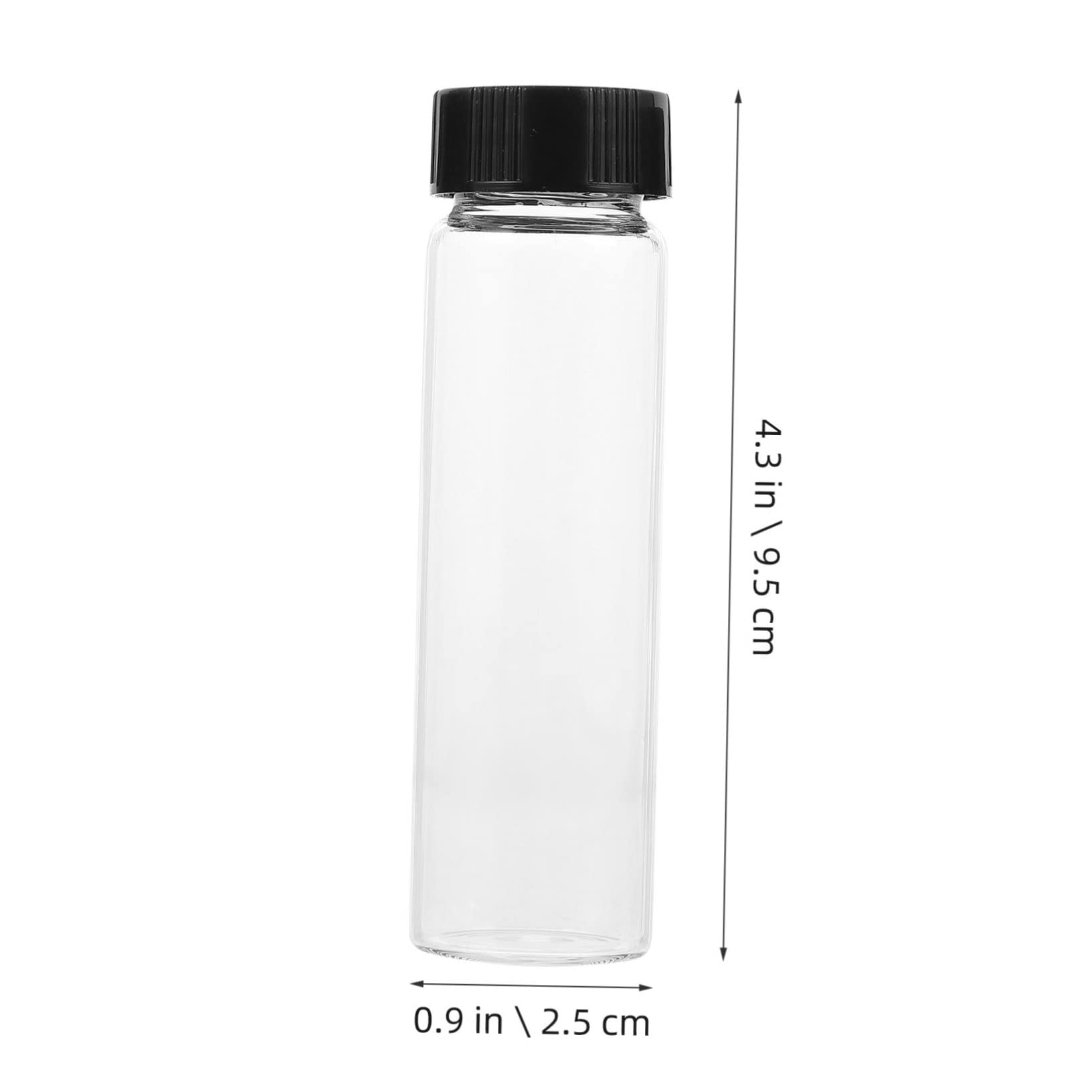 IWOWHERO 12pcs Clear Glass Reagent Storage Vials with Lid Airtight Lightweight Sample Bottles for Lab Use Essential Oils and Experiments