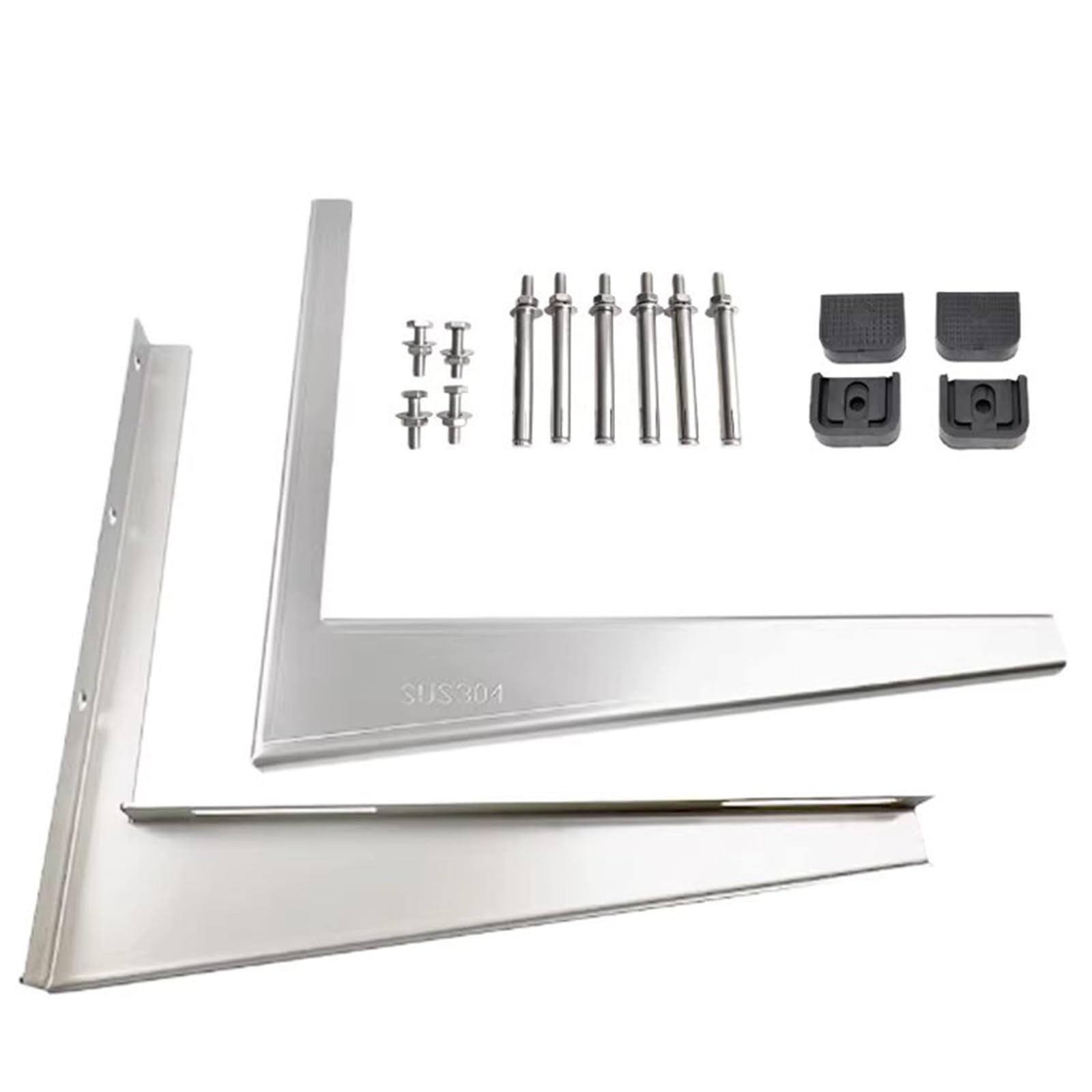 Soporte Aire Acondicionado Exterior, Acero Inoxidable 304, Carga Máxima 380 Kg, Soporte Universal de Pared, para Unidades de AC Split de 8000 a 40000 BTU(450x500mm)