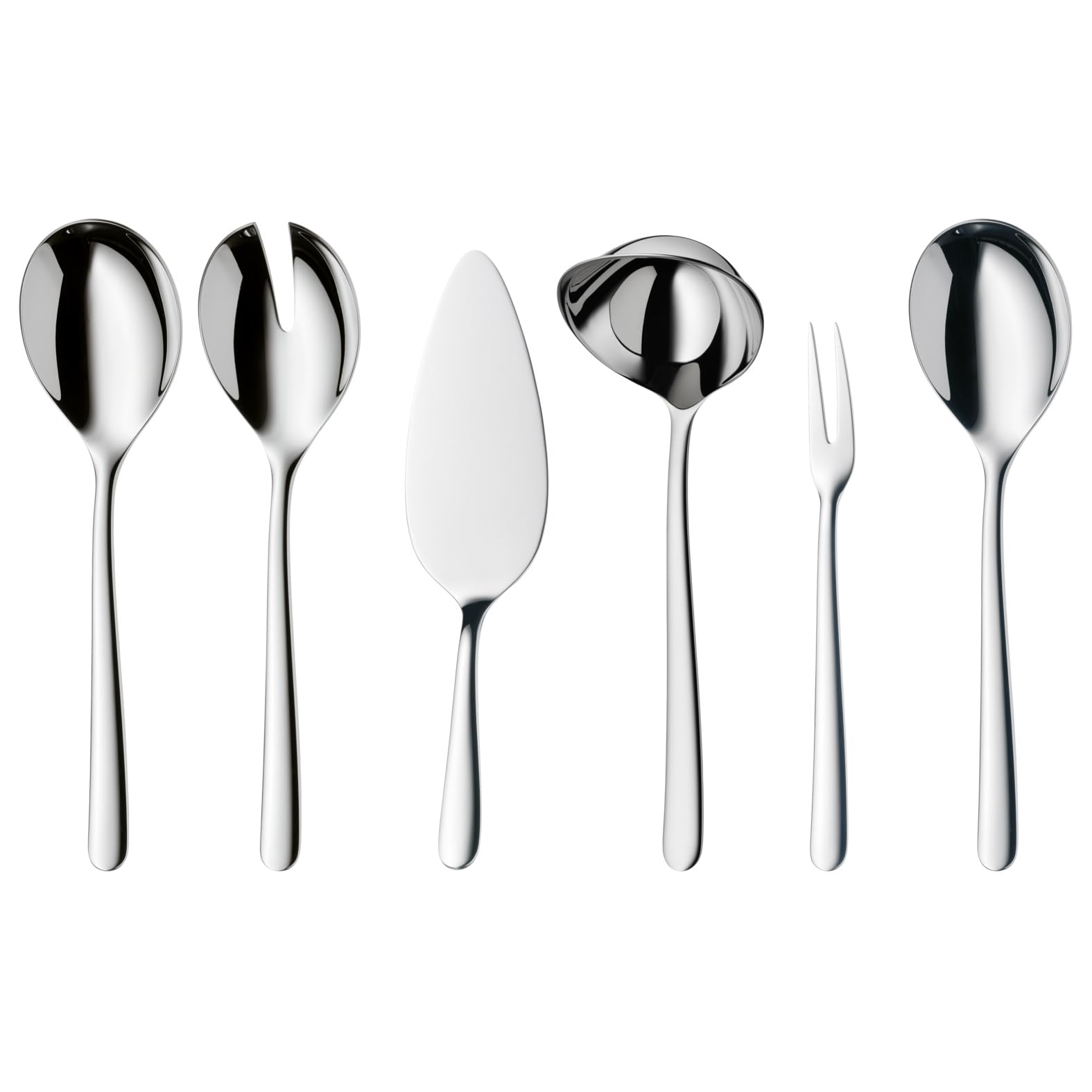 WMF Kult Plus Besteck Set 12 Personen, 66 teilig, 60 Teile mit Servierbesteck, Hohlheftmesser, Cromargan protect poliert, kratzbeständig, spülmaschinenfest