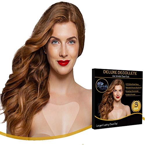 Anti Wrinkle Chest Pads (3 Pack) | for Decollette Chest Wrinkles | Silicone Chest Wrinkle Pads | Reusable