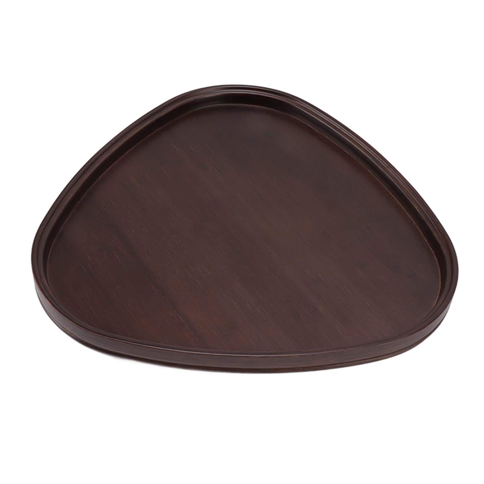 SIXRUN Vassoio da Portata in Legno, Vassoio da tè Triangolare in Legno per Snack e Bevande Al caffè, Materiale Facile da Pulire, Elegante Organizer da Tavolo per l'uso del Tavolo da Pranzo (Grande)