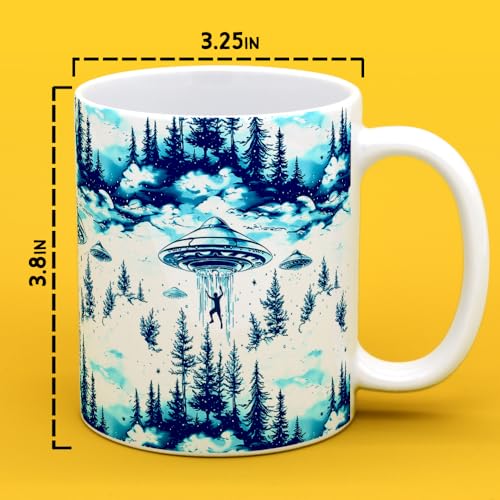 Taza de café extraterrestre UFO Abduction Loftipop 11oz miniatura 4